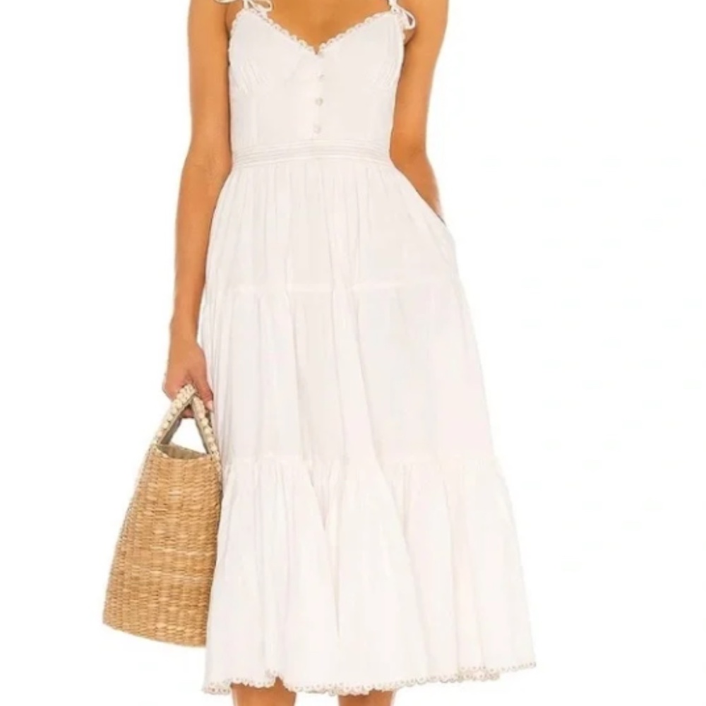 NWT Tularosa White Poppy Midi Dress